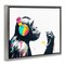 Stupell Industries Ape On Air Headphones Floating Frame, design by Svetlana Aleynikova